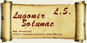 Lugomir Solunac vizit kartica